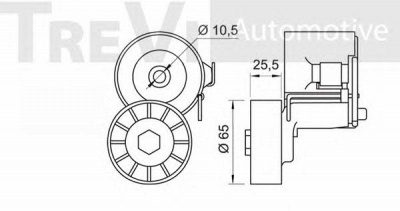 TREVI AUTOMOTIVE ta1629 -  Натяжная планка, поликлиновой ремень